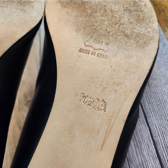 Coupd' etat black leather animal heel pumps narrow 9AA - Picture 11 of 14